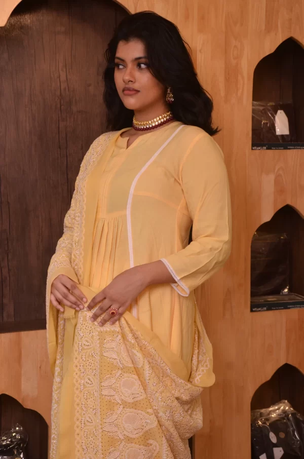 Anarkali Suit Golden & Yellow