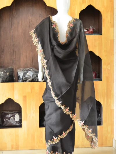 Saree Organza Black