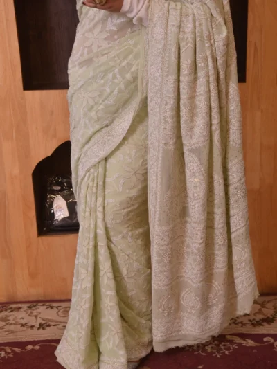 Saree Georgette Light Green