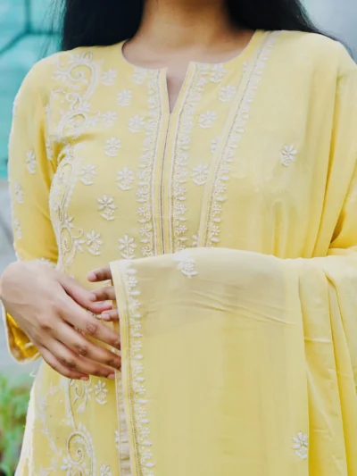 Stitched Suit Pale Yellow