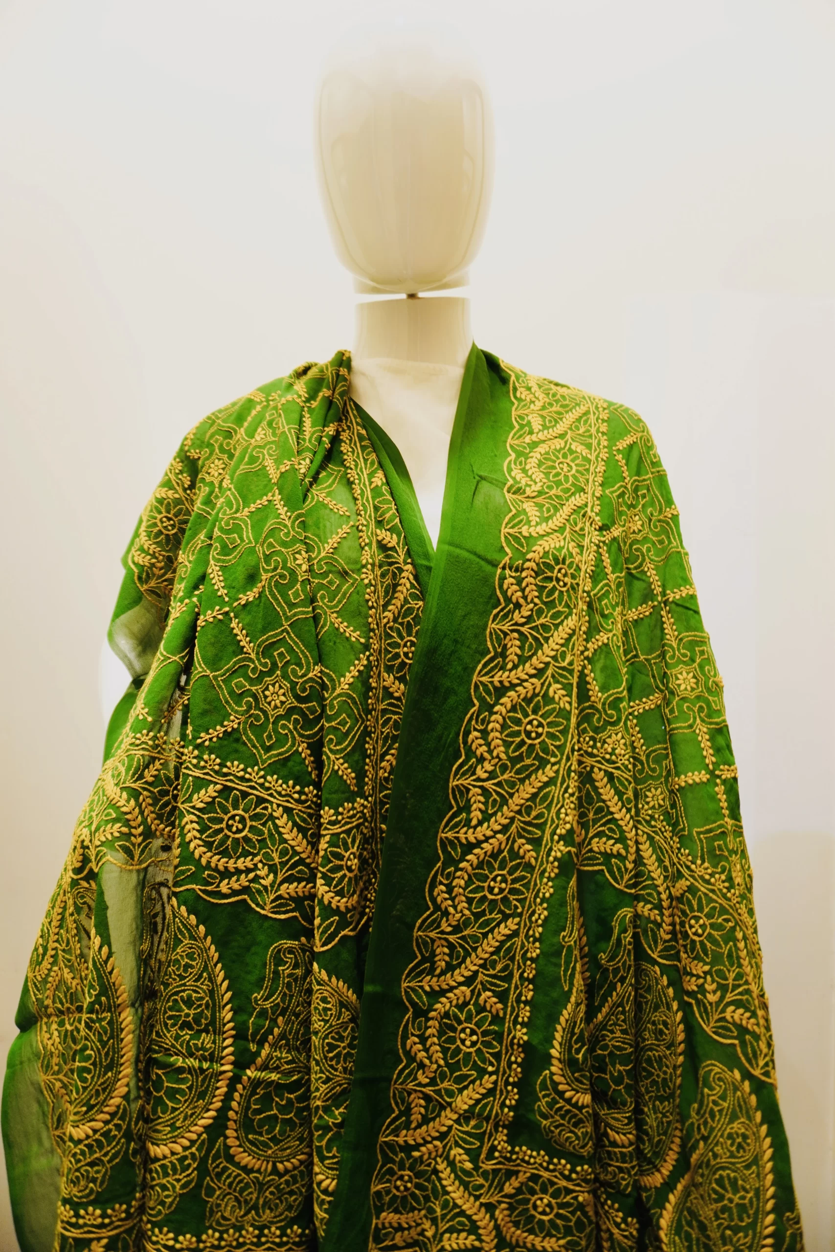 Dupatta Georgette Green
