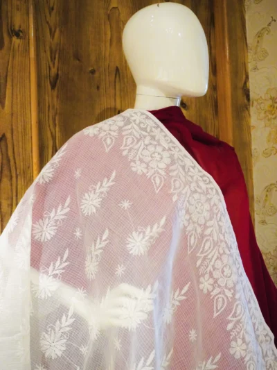 Dupatta Georgette White