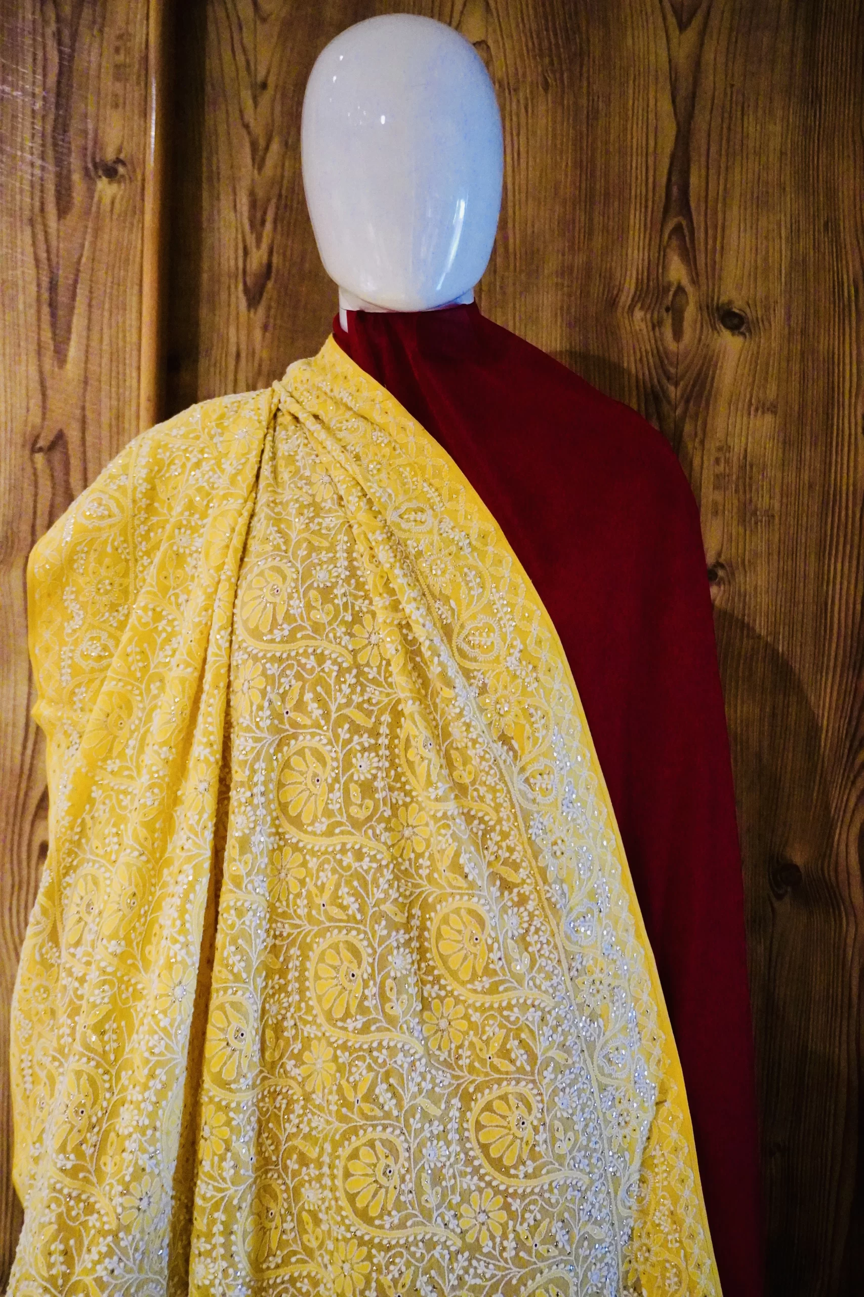 Georgette Dupatta Yellow - Image 4