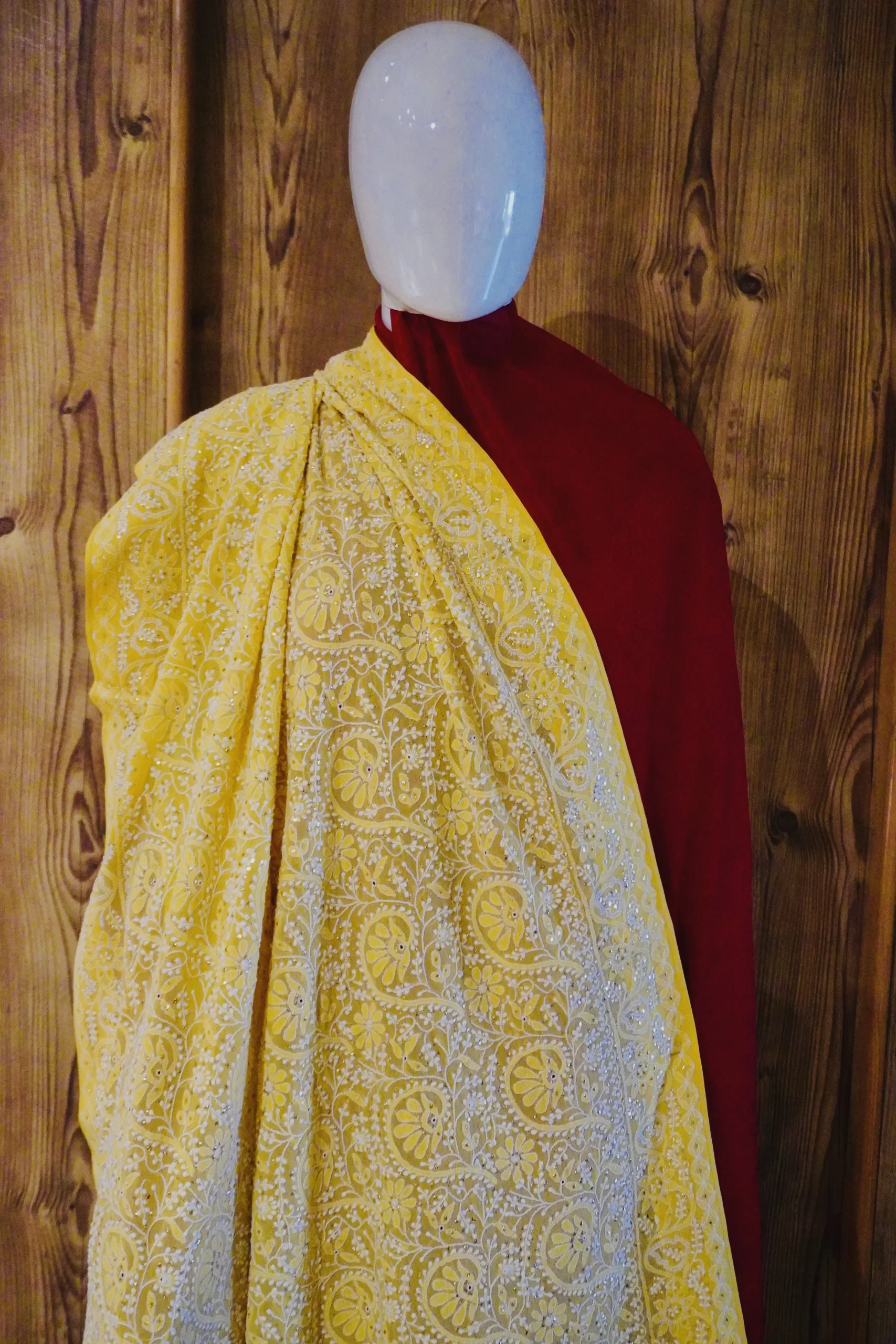 Georgette Dupatta Yellow - Image 5