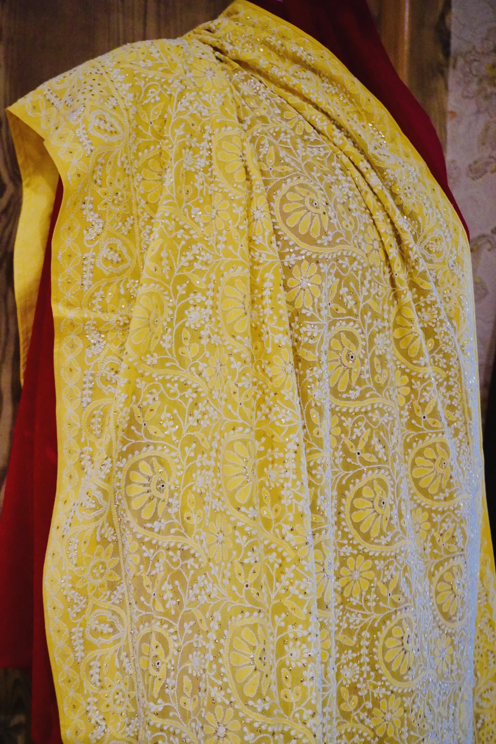 Georgette Dupatta Yellow - Image 3