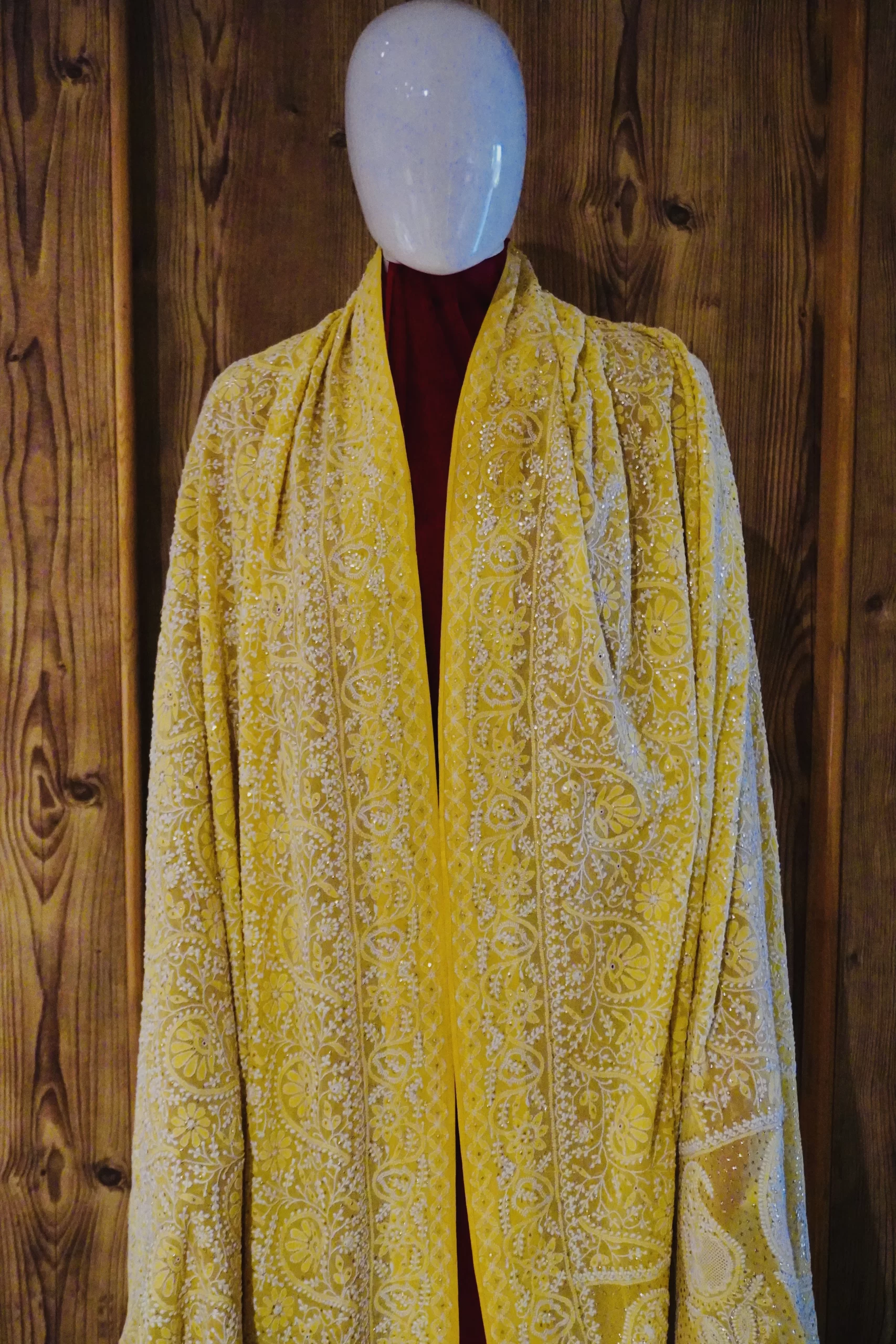 Georgette Dupatta Yellow - Image 2