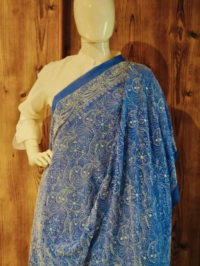 Georgette Dupatta Ocean Blue