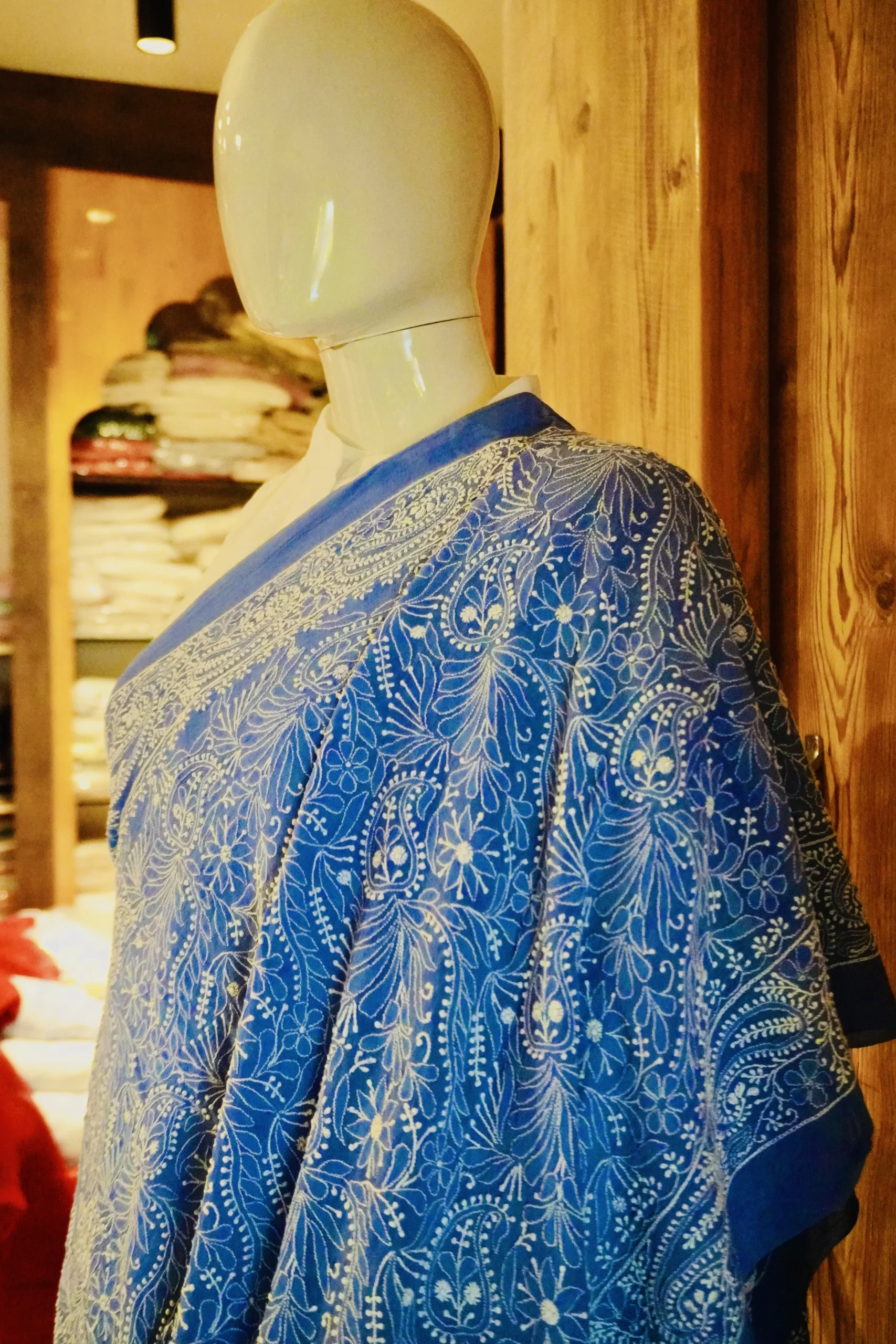 Georgette Dupatta Ocean Blue - Image 2