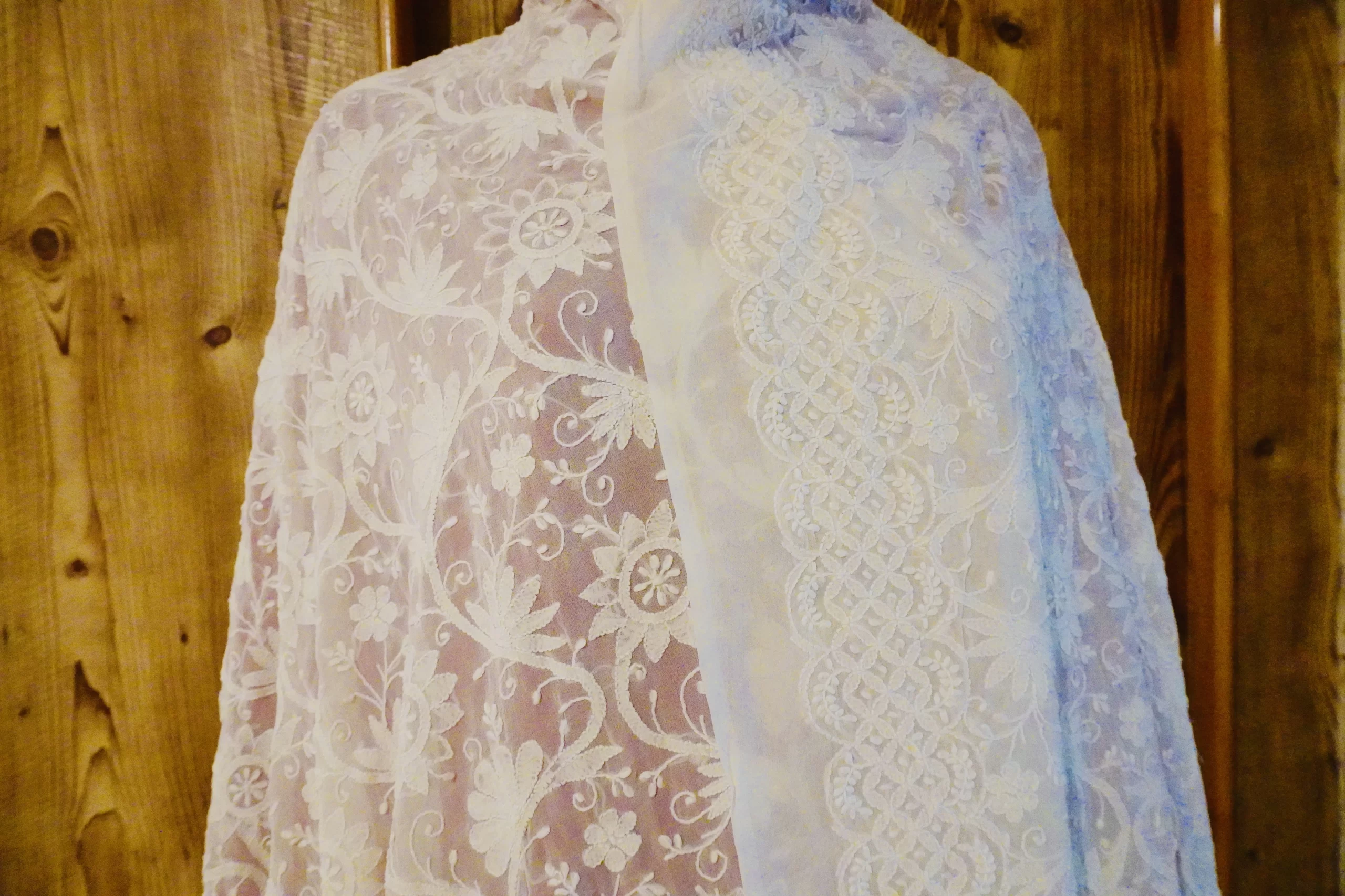 Dupatta Georgette Apple White - Image 5