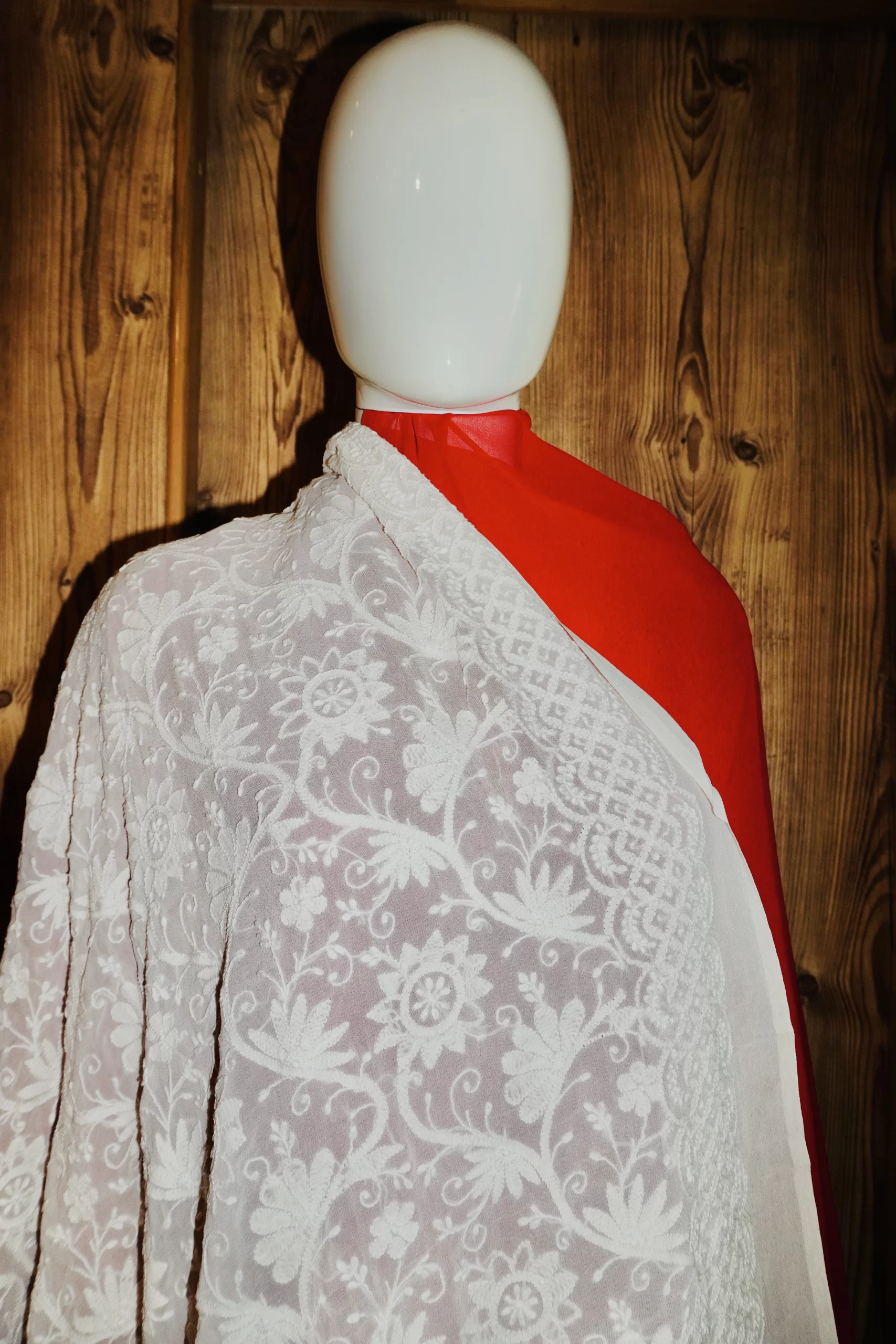 Dupatta Georgette Apple White - Image 2