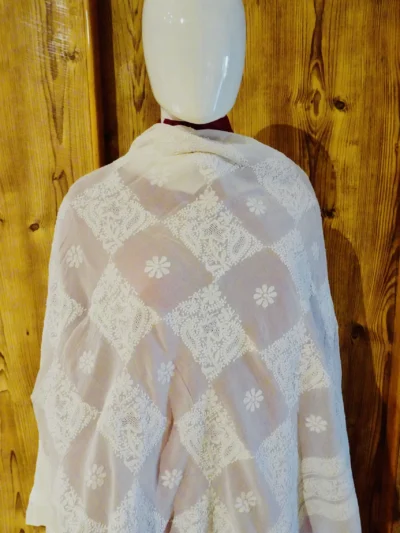 Georgette Dupatta White