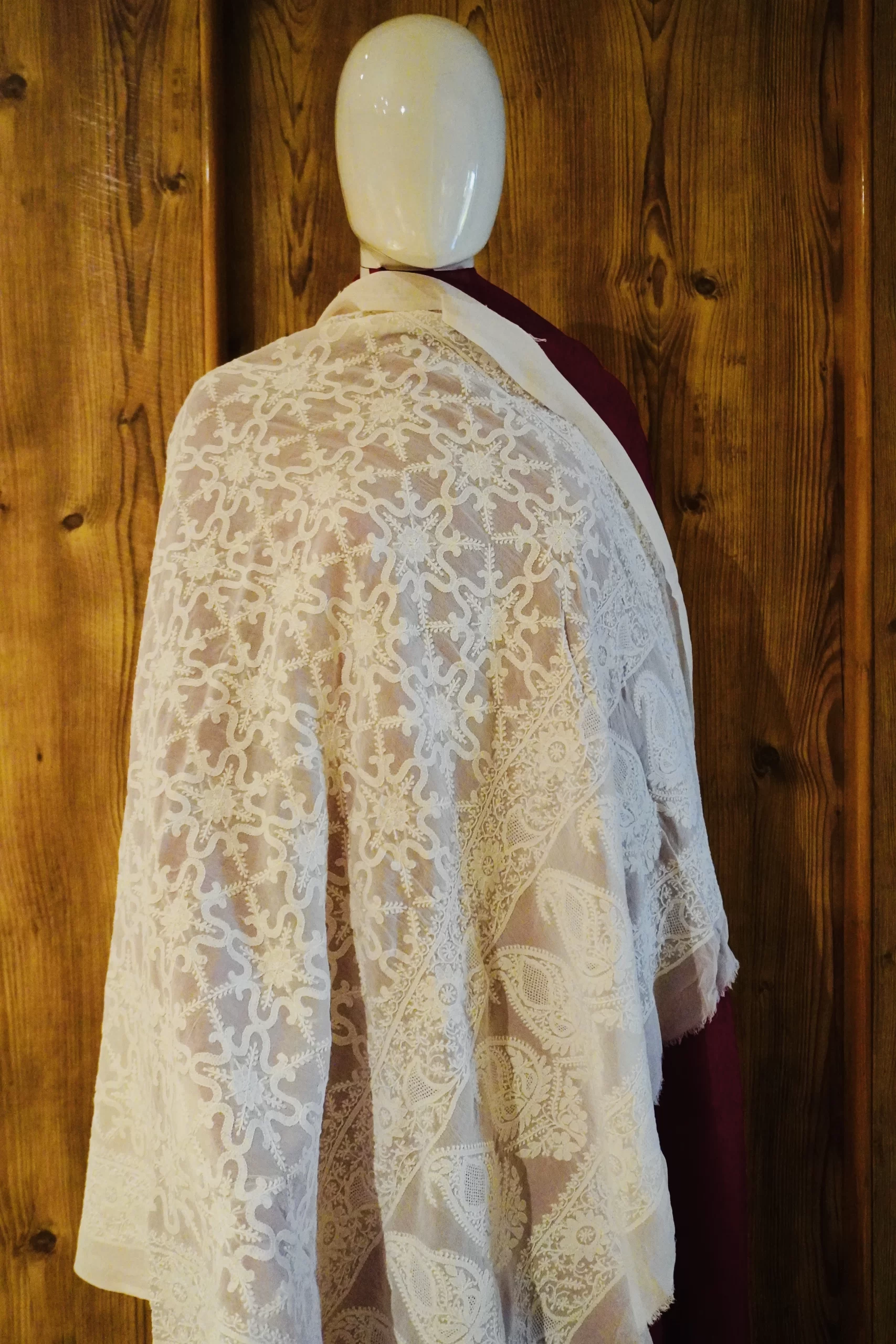 Georgette Dupatta Cream - Image 3