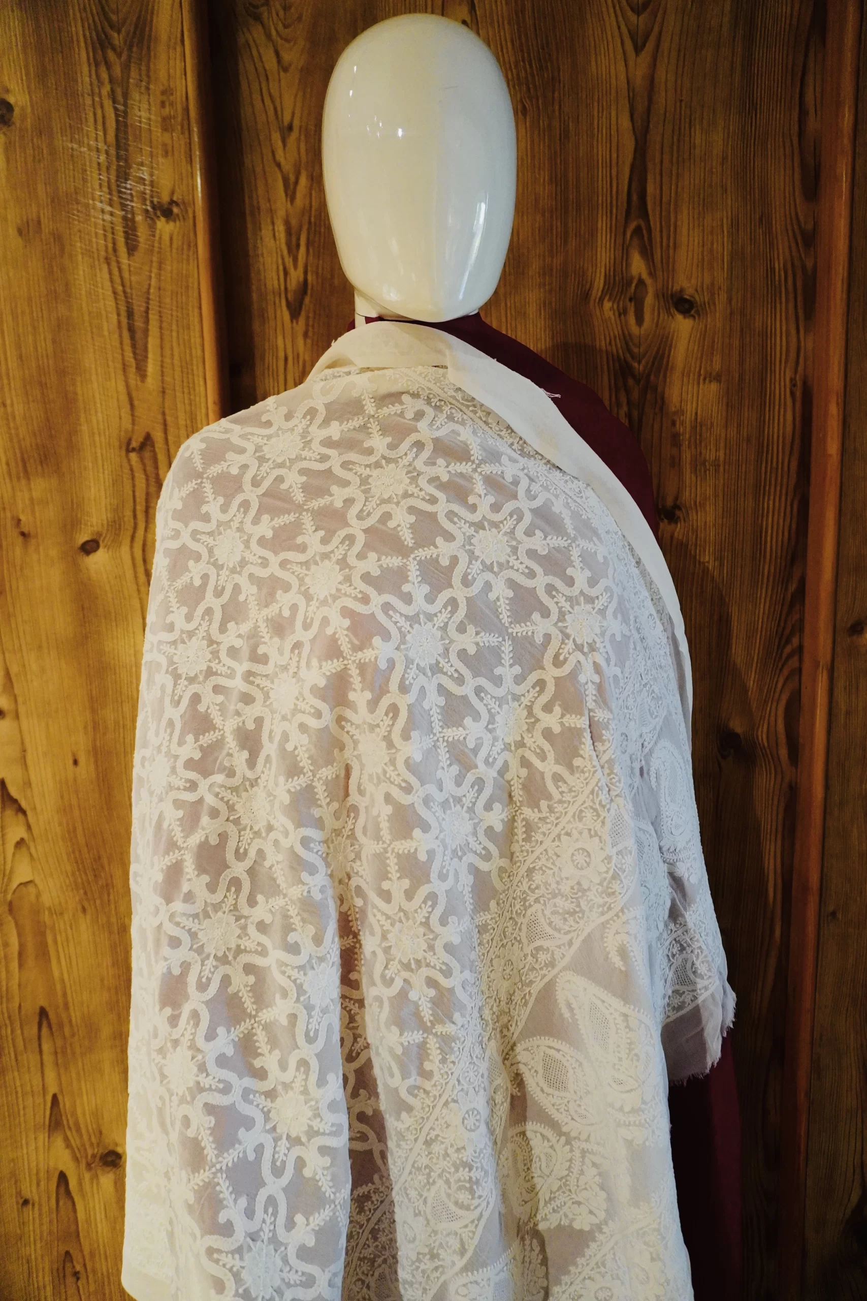 Georgette Dupatta Cream - Image 2