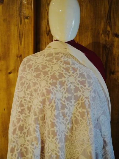 Georgette Dupatta Cream