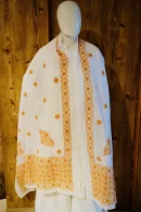 Dupatta Kota White & Orange
