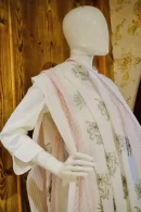 Dupatta Kota White, Pink & Green